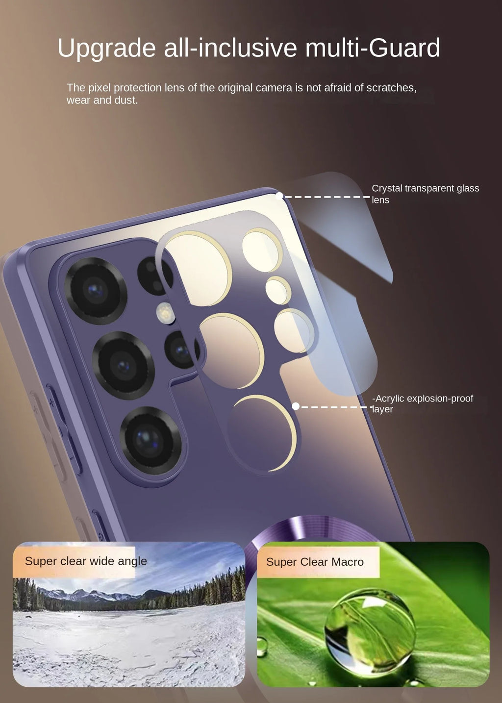 Ultra-Thin AG Matte MagSafe Case for Samsung Galaxy S26 / S25 / S24 / S23 Series | Glass Lens Protector Shockproof Cover