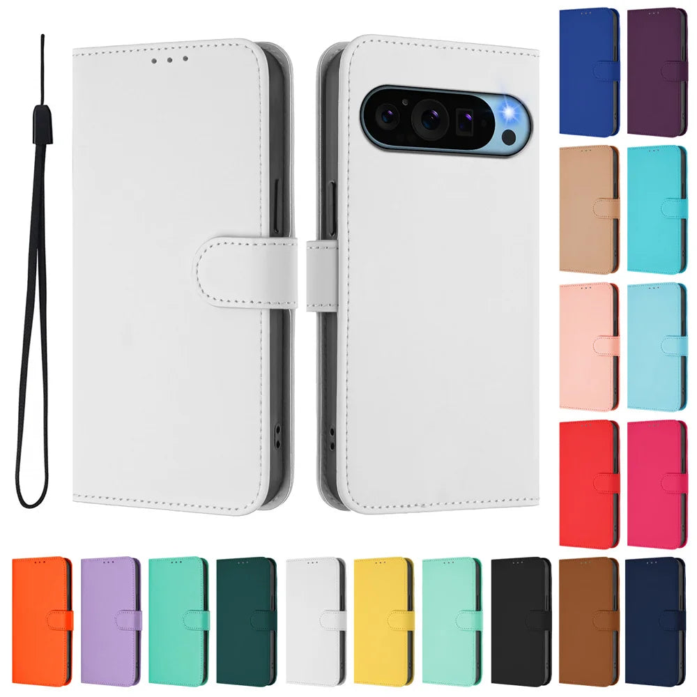 Magnetic Flip Leather Wallet Case – Google Pixel 6 / 7 / 8 / 9 / 10 Series