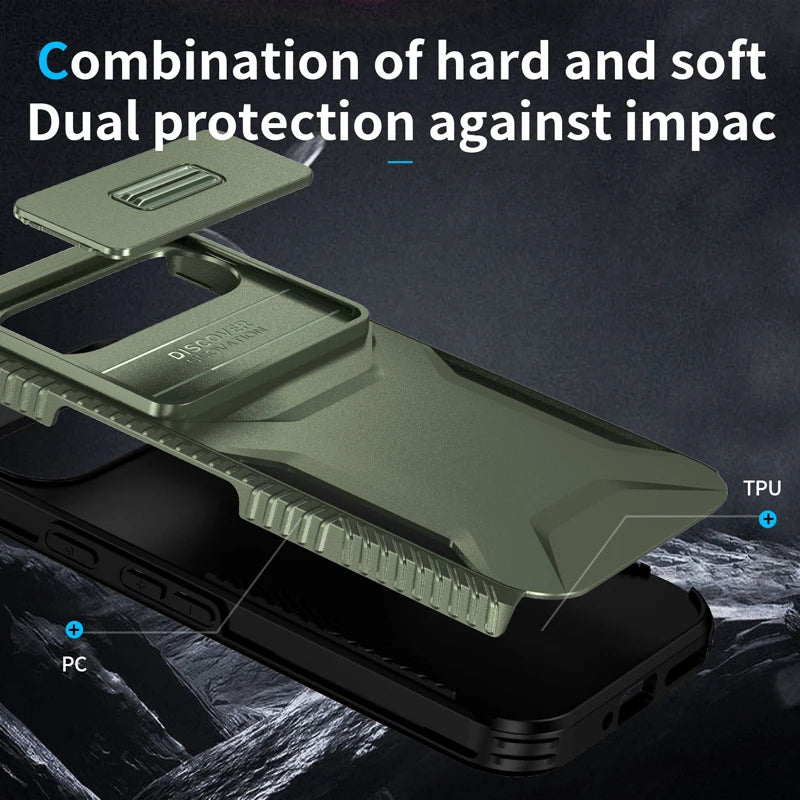 Shockproof Slide Camera Lens Case for Google Pixel 7–9 Pro XL
