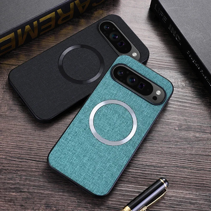 Fabric Cloth MagSafe-Compatible Case for Google Pixel 6–11 Series
