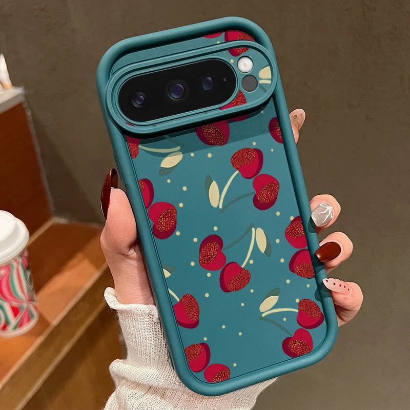 Cherry Print Soft TPU Case for Google Pixel — Shockproof Silicone Cover