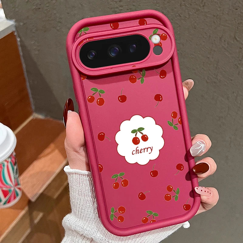 Cherry Print Soft TPU Case for Google Pixel — Shockproof Silicone Cover