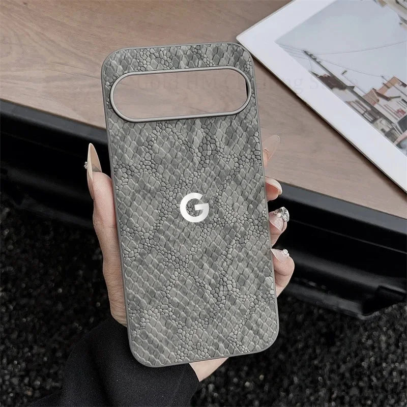 Snake Leather Texture Case for Google Pixel — Soft TPU Shockproof Cover