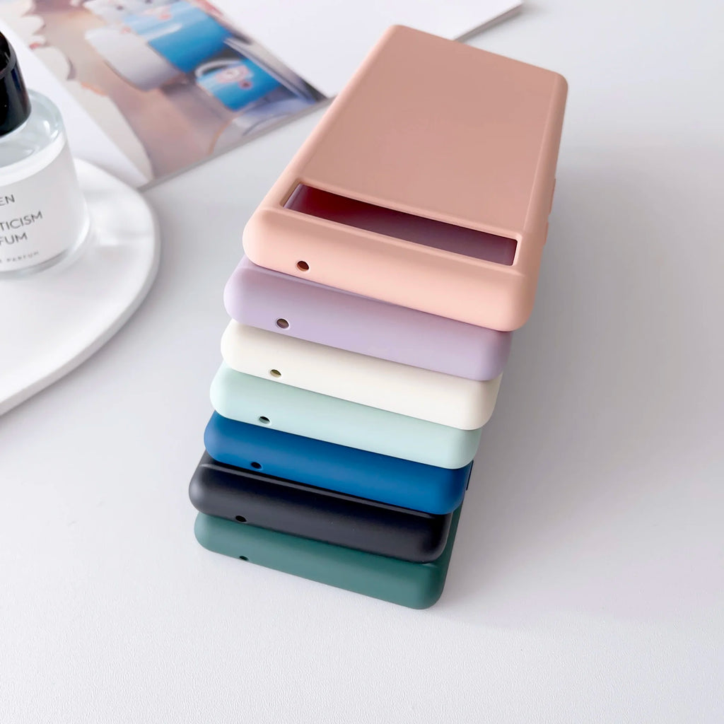 Soft Silicone Case for Google Pixel — Solid Color Matte Slim Cover