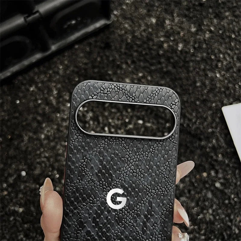 Snake Leather Texture Case for Google Pixel — Soft TPU Shockproof Cover