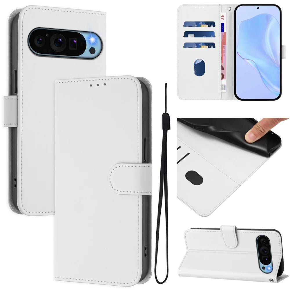 Magnetic Flip Leather Wallet Case – Google Pixel 6 / 7 / 8 / 9 / 10 Series