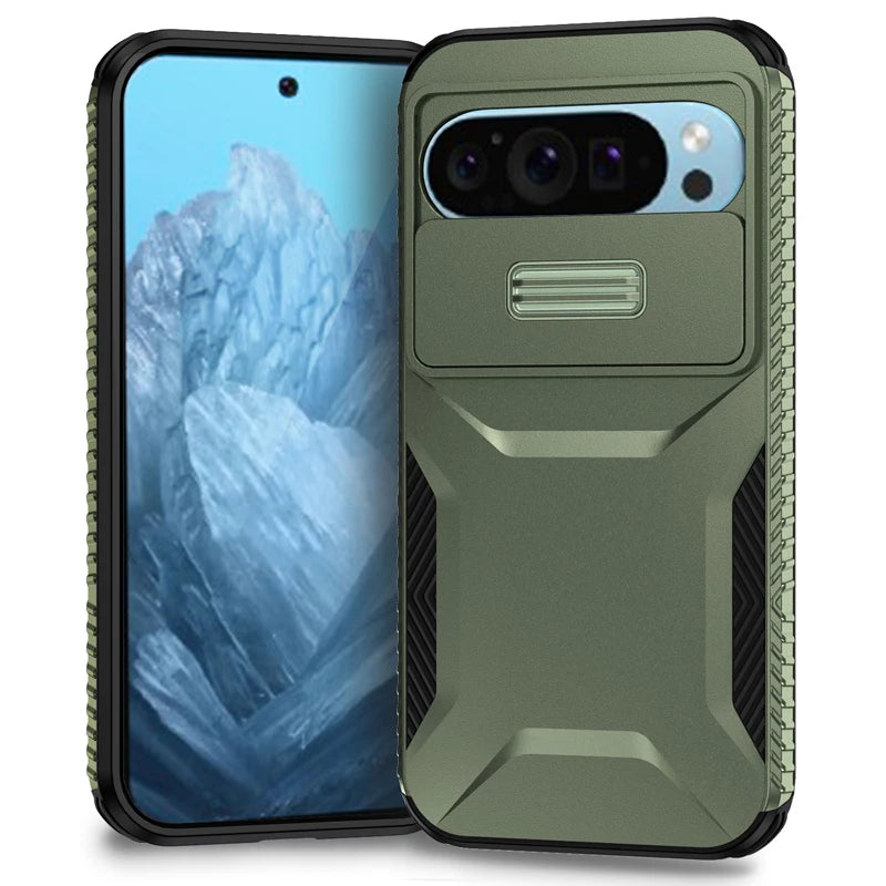 Shockproof Slide Camera Lens Case for Google Pixel 7–9 Pro XL