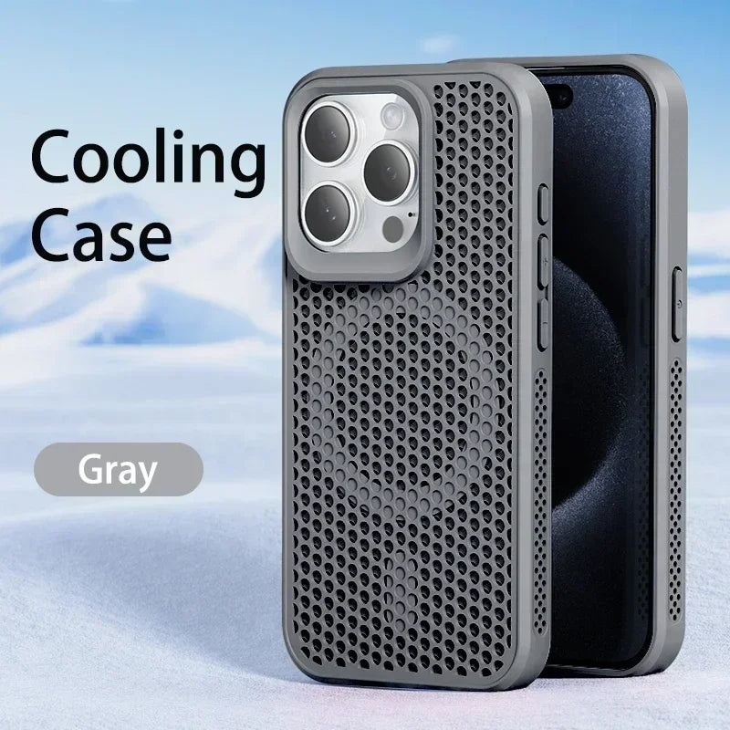 Cooling Heat Dissipation Phone Case for iPhone 17 / 16 / 15 / 14 / 13 / 12 / 11 Series | MagSafe Compatible