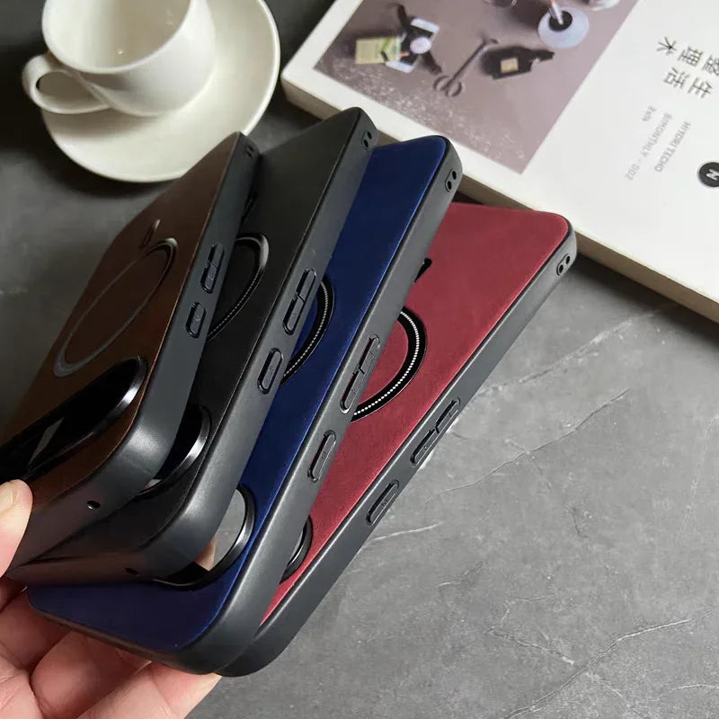 Luxury Leather MagSafe Phone Case for Google Pixel
