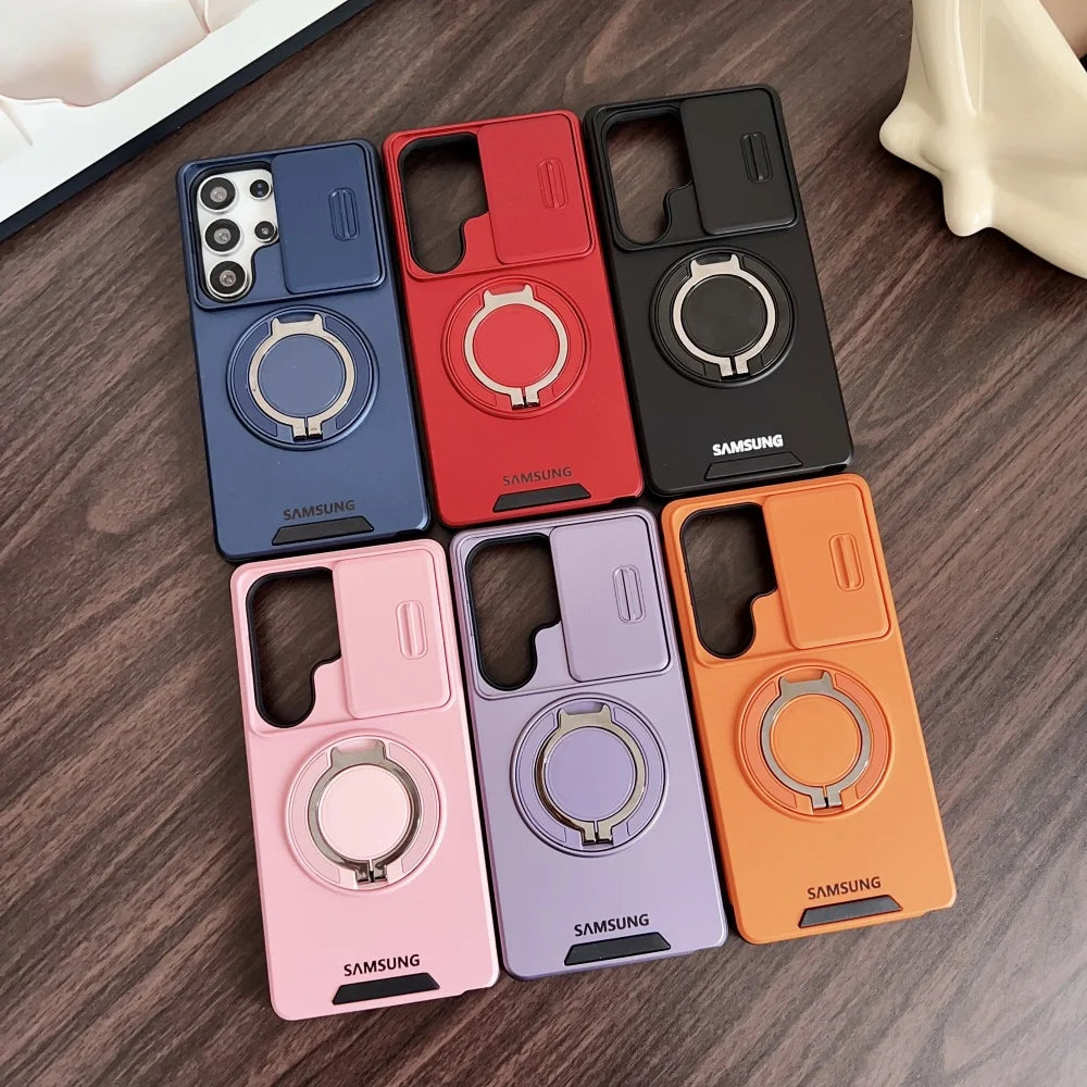 Military Armor Magnetic Stand Case — Samsung Galaxy S & A Series
