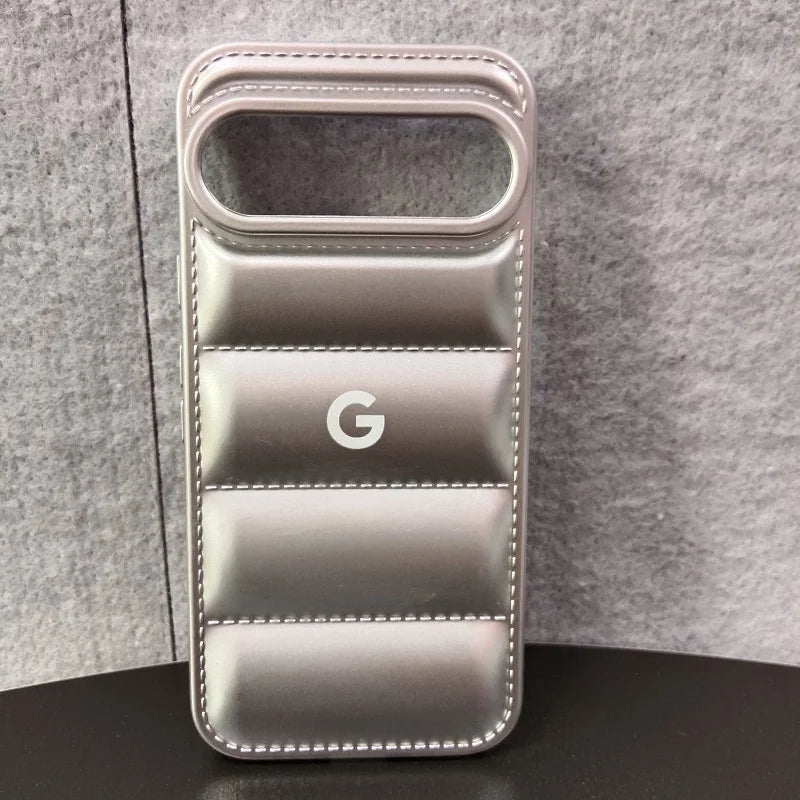 Liquid Silicone Down Jacket Case with Kickstand for Google Pixel