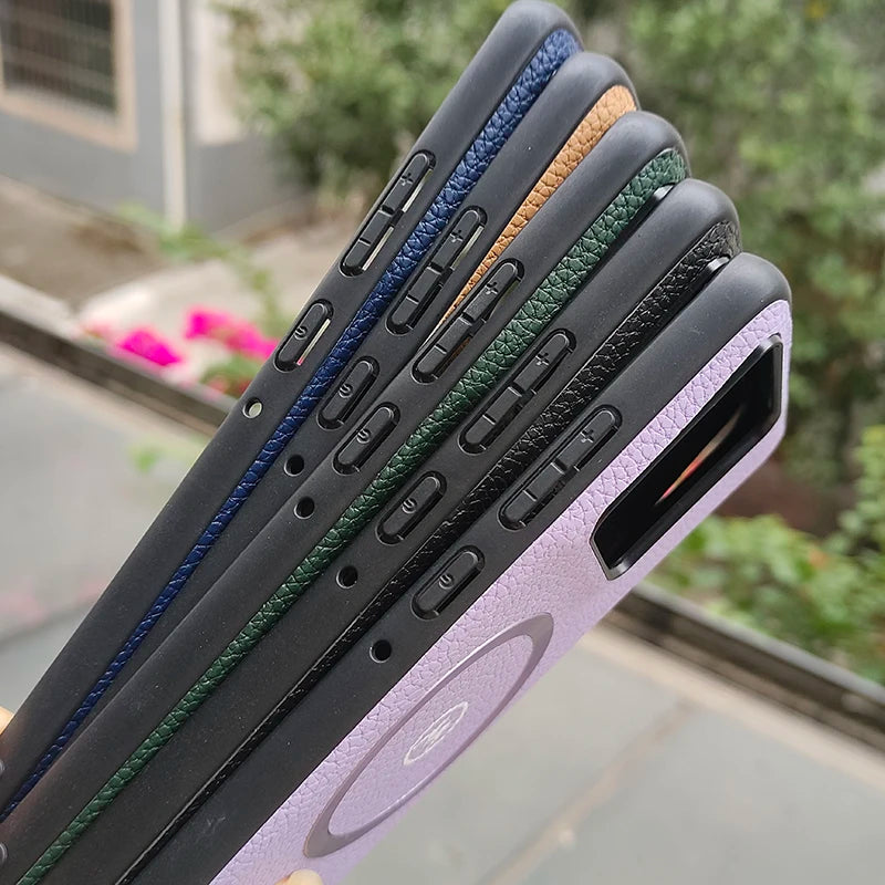Motorola Litchi Leather Magnetic Case