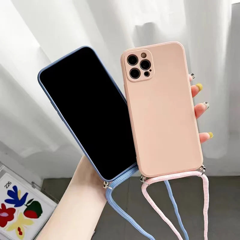 Crossbody Lanyard Silicone Case for Google Pixel 5 / 6 / 6A / 6 Pro / 7 / 7A / 7 Pro / 8 / 8A / 8 Pro / 9 / 9A / 9 Pro / 9 Pro XL / 10 / 10A / 10 Pro / 10 Pro XL
