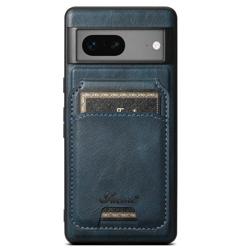 Leather Wallet Case for Google Pixel — MagSafe Compatible Card Holder Cover