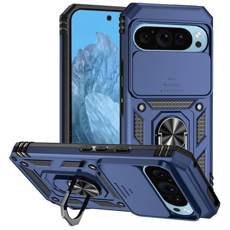 Armor Magnetic Ring Bracket Case for Google Pixel 6–10 Pro XL
