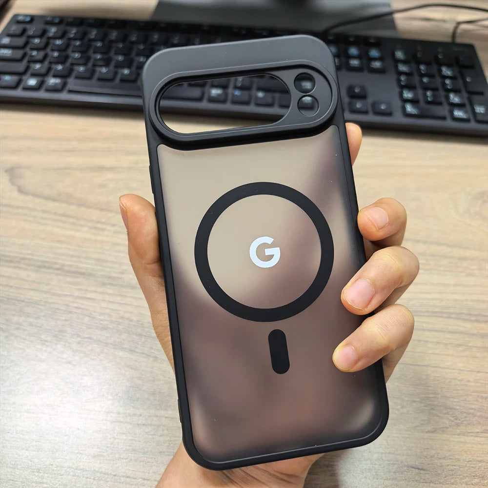 Matte Clear MagSafe Case for Google Pixel — Translucent Frosted Shockproof Cover