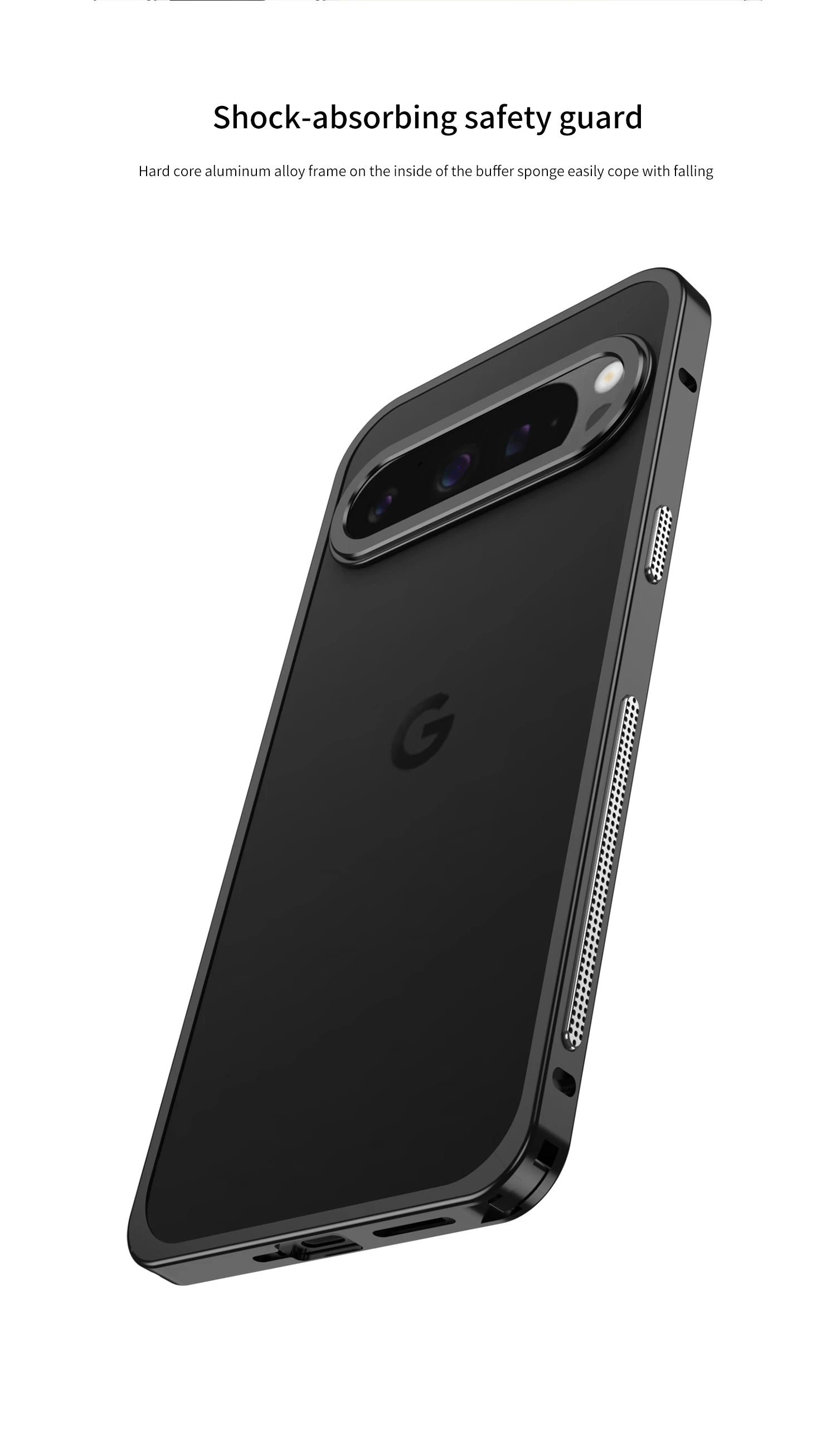 Aviation Aluminum Alloy Bumper Case for Google Pixel 10 / 9 / 8 / 7 Series with Metal Lens Cover