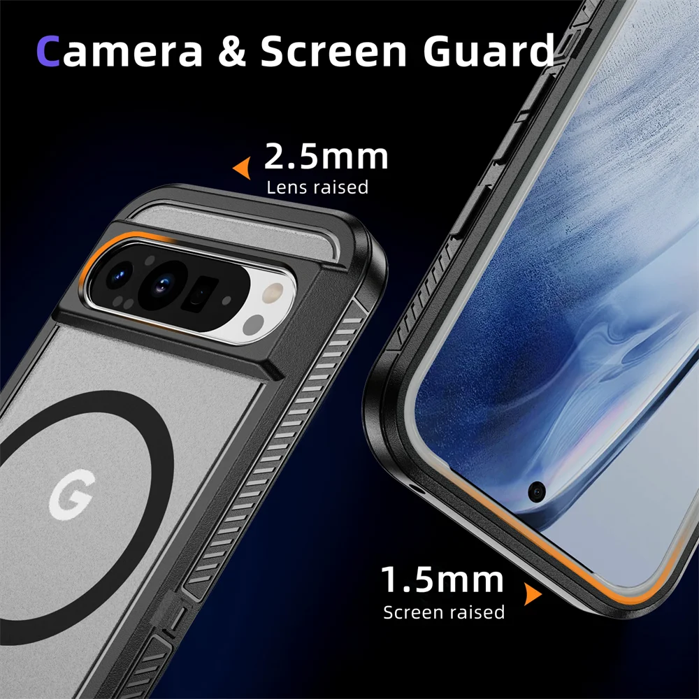 Luxury Folding Stand Magnetic Armour Case for Google Pixel 8 / 8A / 8 Pro / 9 / 9 Pro / 9 Pro XL