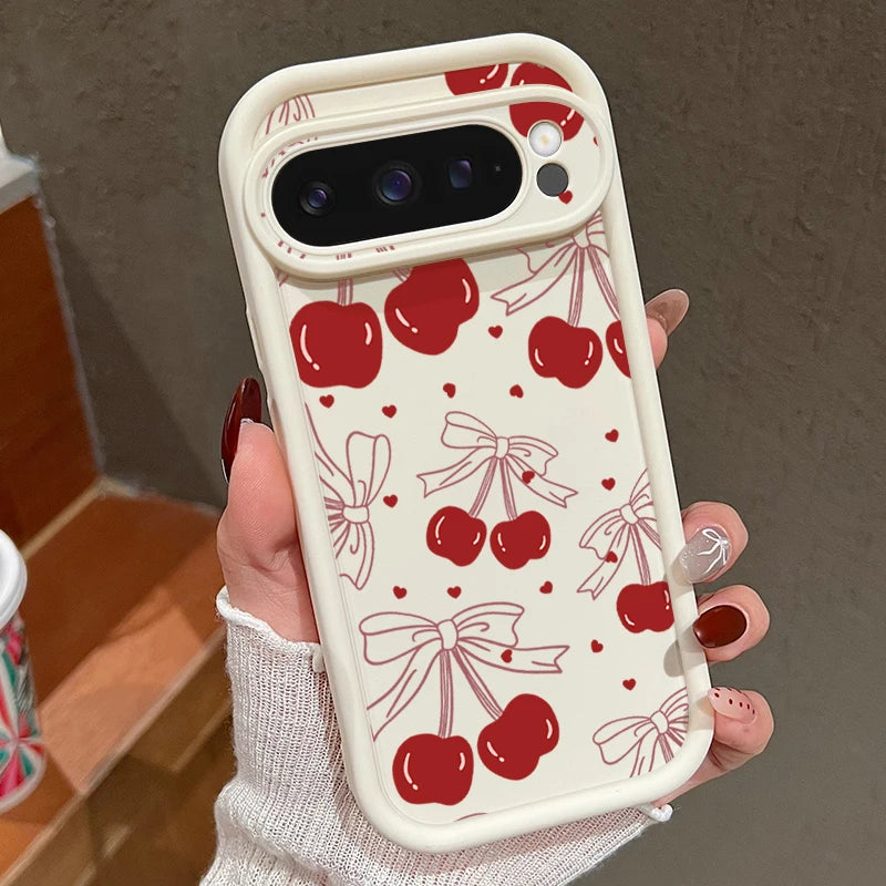 Cherry Print Soft TPU Case for Google Pixel — Shockproof Silicone Cover