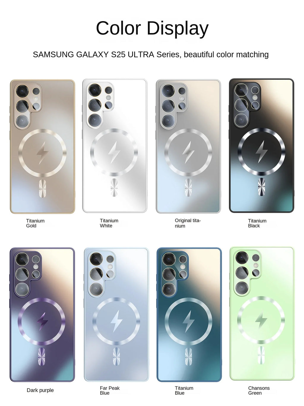 Ultra-Thin AG Matte MagSafe Case for Samsung Galaxy S26 / S25 / S24 / S23 Series | Glass Lens Protector Shockproof Cover