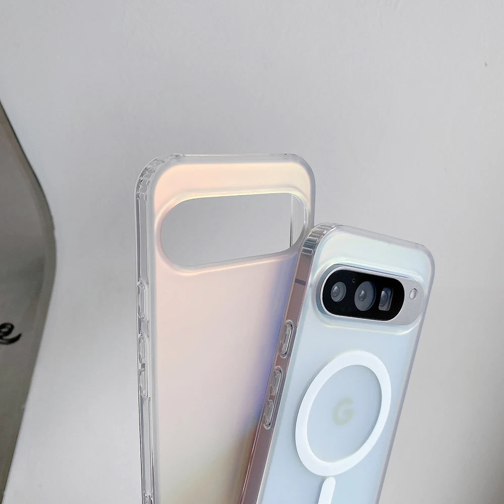 Matte Laser Rainbow Gradient MagSafe Case for Google Pixel 9–10 Series