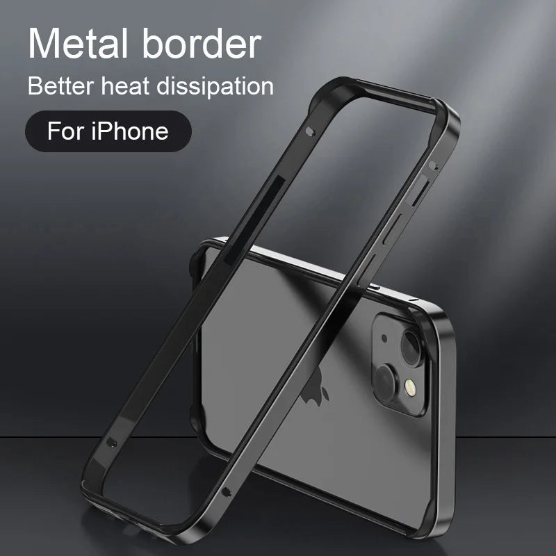iPhone Aluminum Bumper Case – Hybrid Metal & Silicone Frame