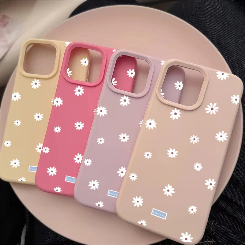 Daisy Floral Silicone iPhone Case