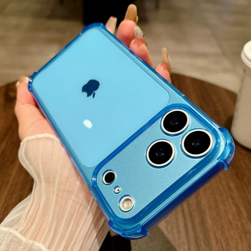 Shockproof Neon Soft TPU Clear iPhone Case | Camera Protection Cover
