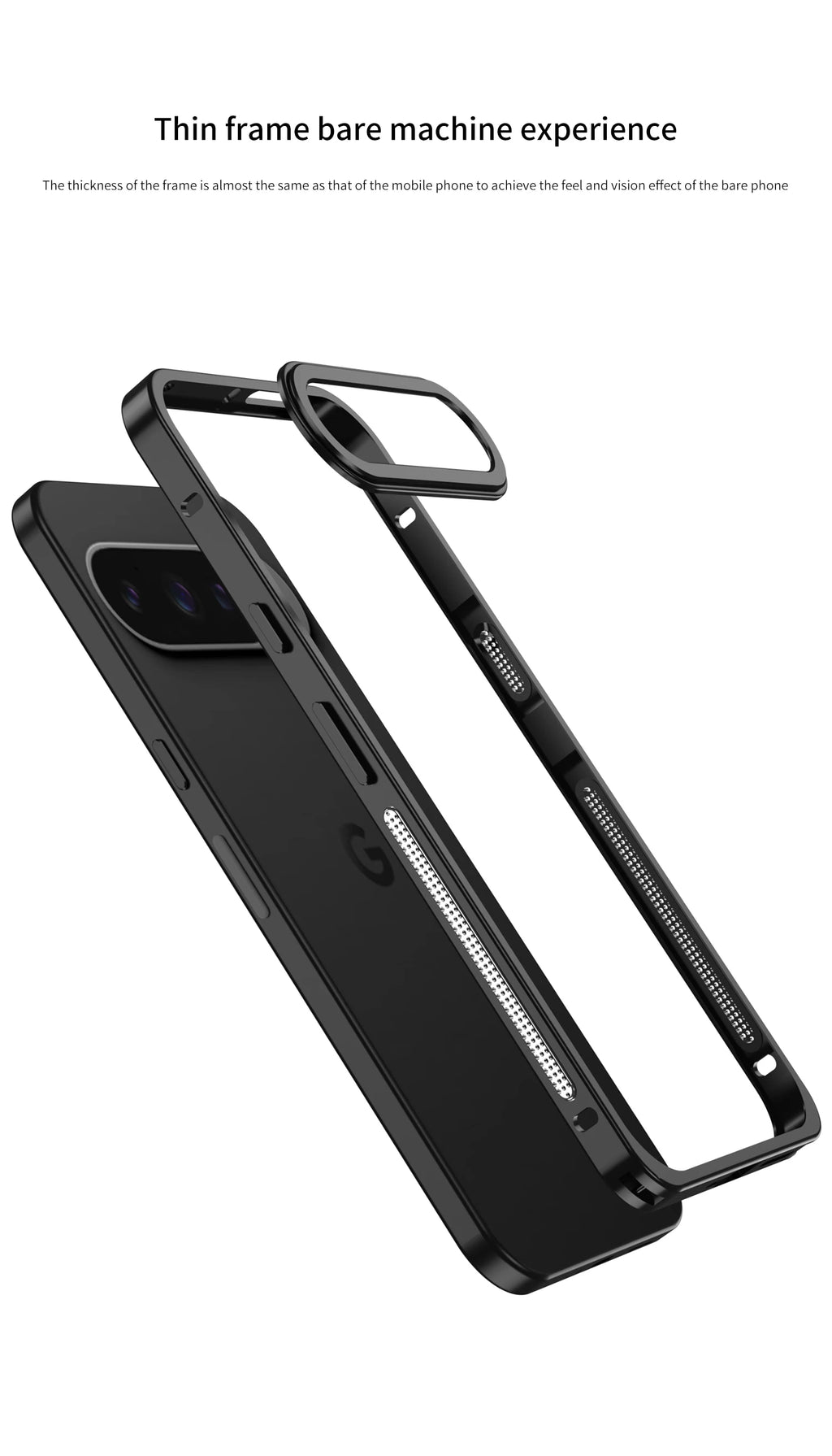Aviation Aluminum Alloy Bumper Case for Google Pixel 10 / 9 / 8 / 7 Series with Metal Lens Cover