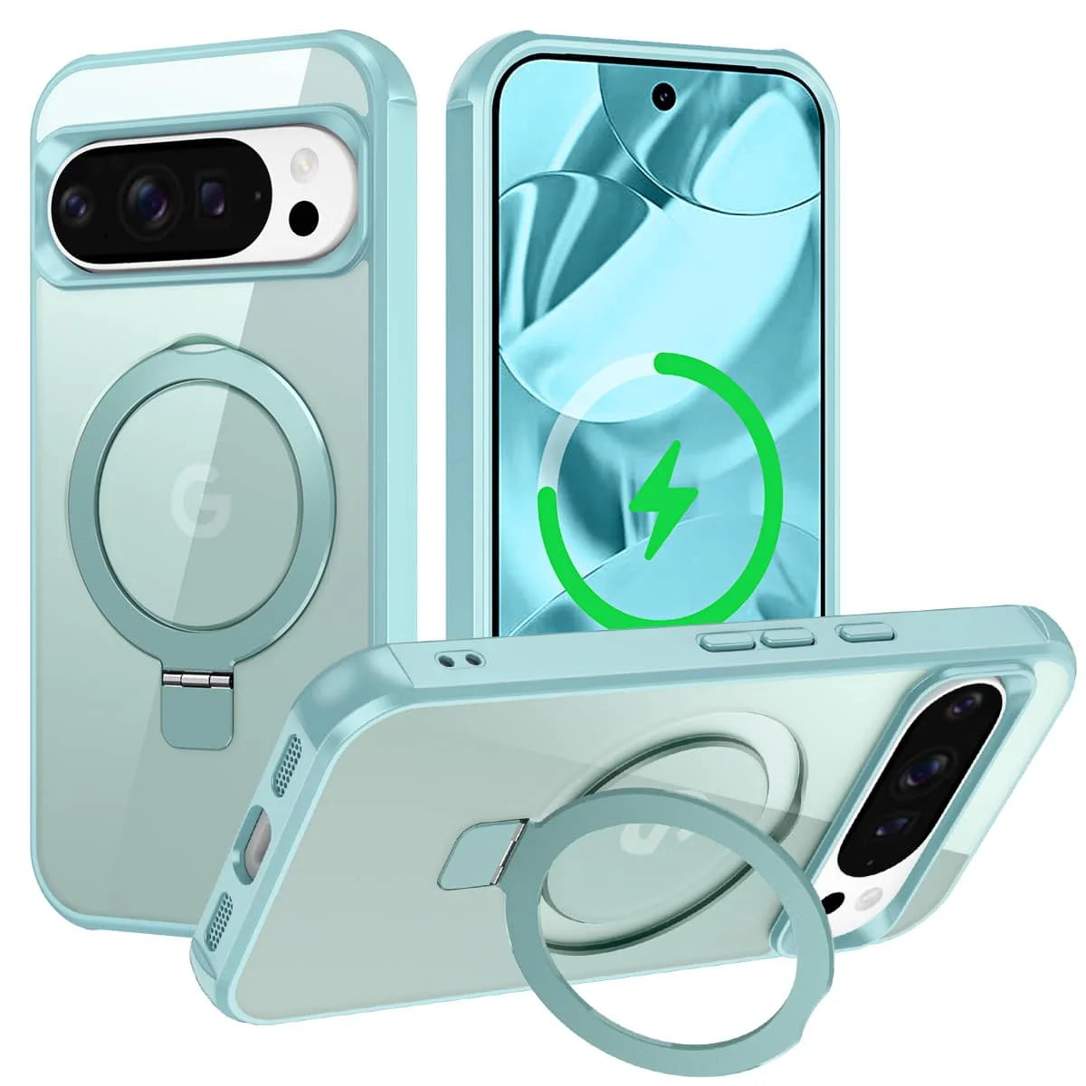 Magnetic Ring Stand Case for Google Pixel — Shockproof Drop Protection Cover