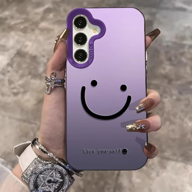 Samsung Galaxy Case – Silver Smile Cheeks