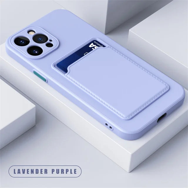 iPhone Wallet Case – Silicone Card Slot Cover
