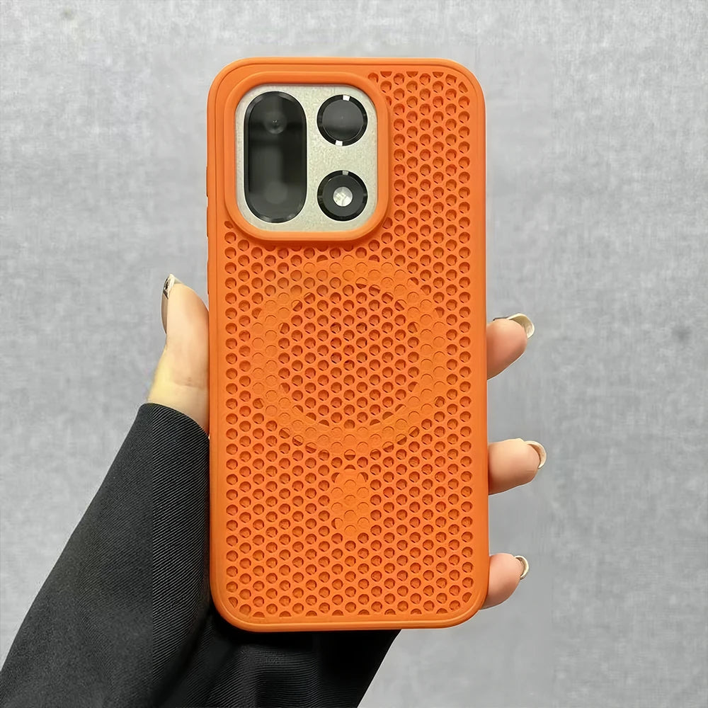 Cooling Mesh MagSafe Case for OnePlus 15 / 13 / 12 / Ace 6 / Ace 5 / Ace 3 Pro | Heat Dissipation Shockproof Cover