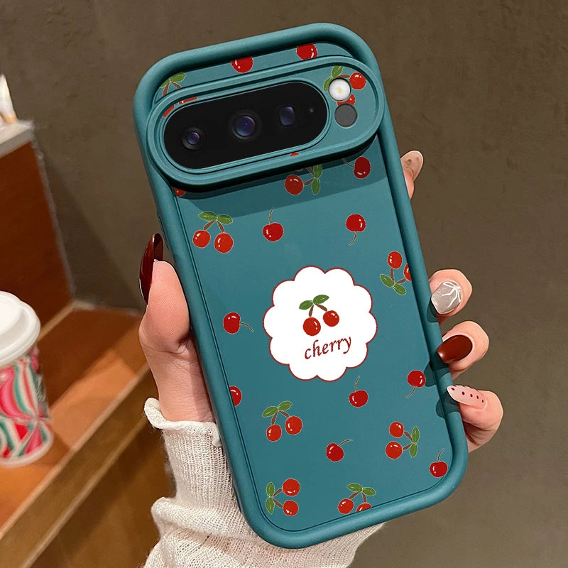 Cherry Print Soft TPU Case for Google Pixel — Shockproof Silicone Cover