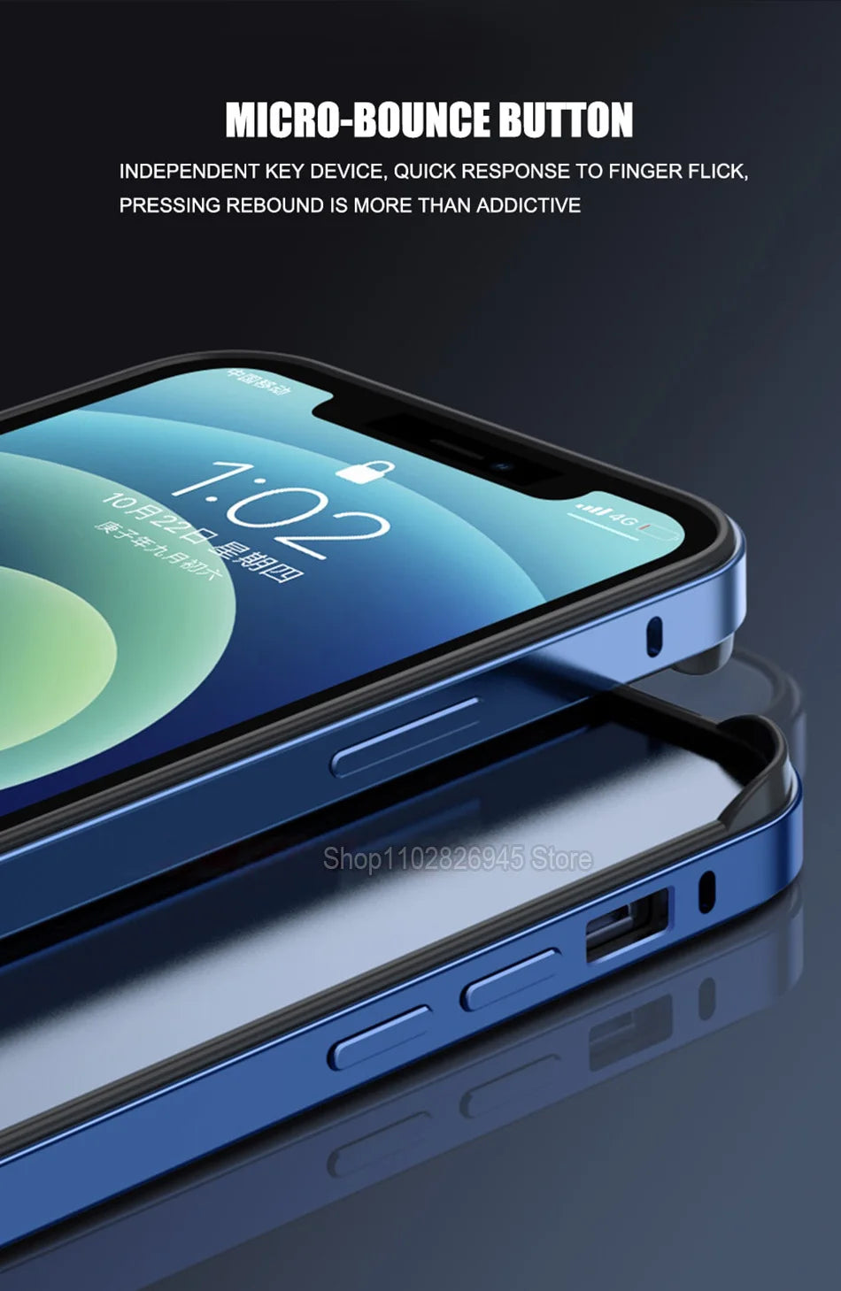 iPhone Aluminum Bumper Case – Hybrid Metal & Silicone Frame