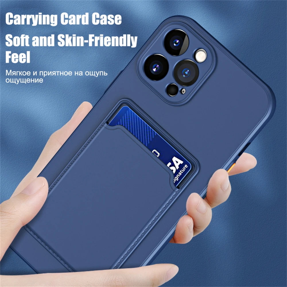 iPhone Wallet Case – Silicone Card Slot Cover