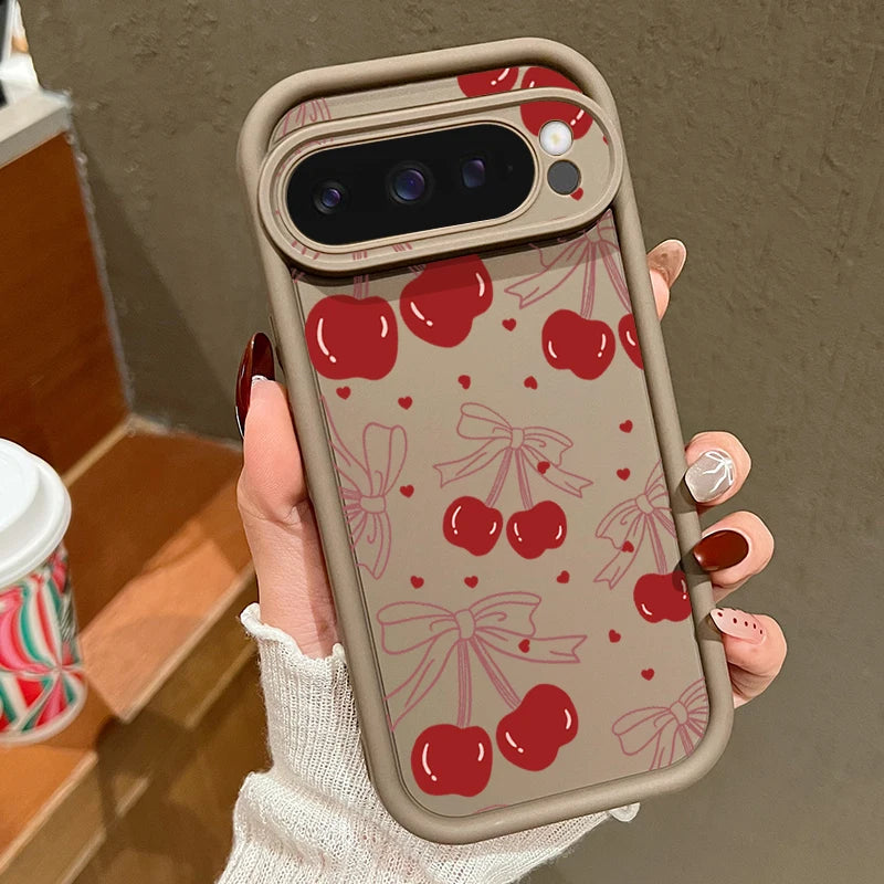 Cherry Print Soft TPU Case for Google Pixel — Shockproof Silicone Cover