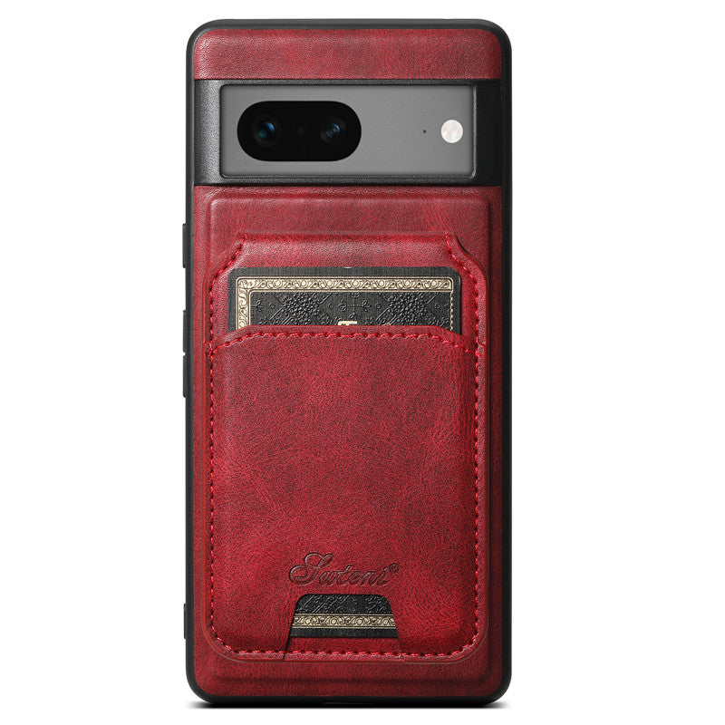 Leather Wallet Case for Google Pixel — MagSafe Compatible Card Holder Cover