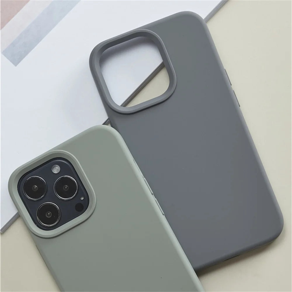 Luxury Liquid Silicone Case for iPhone 17 / 16 / 15 / 14 / 13 / 12 / 11 / X / XR / 8 / 7 Series – Shockproof Full Coverage