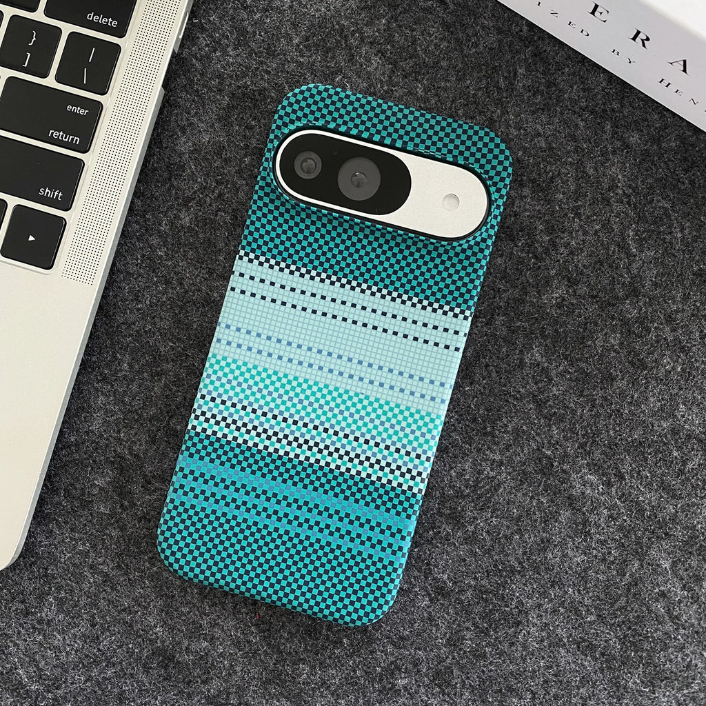 Carbon Fiber Kevlar Texture Case for Google Pixel — Hard PC Bumper Cover