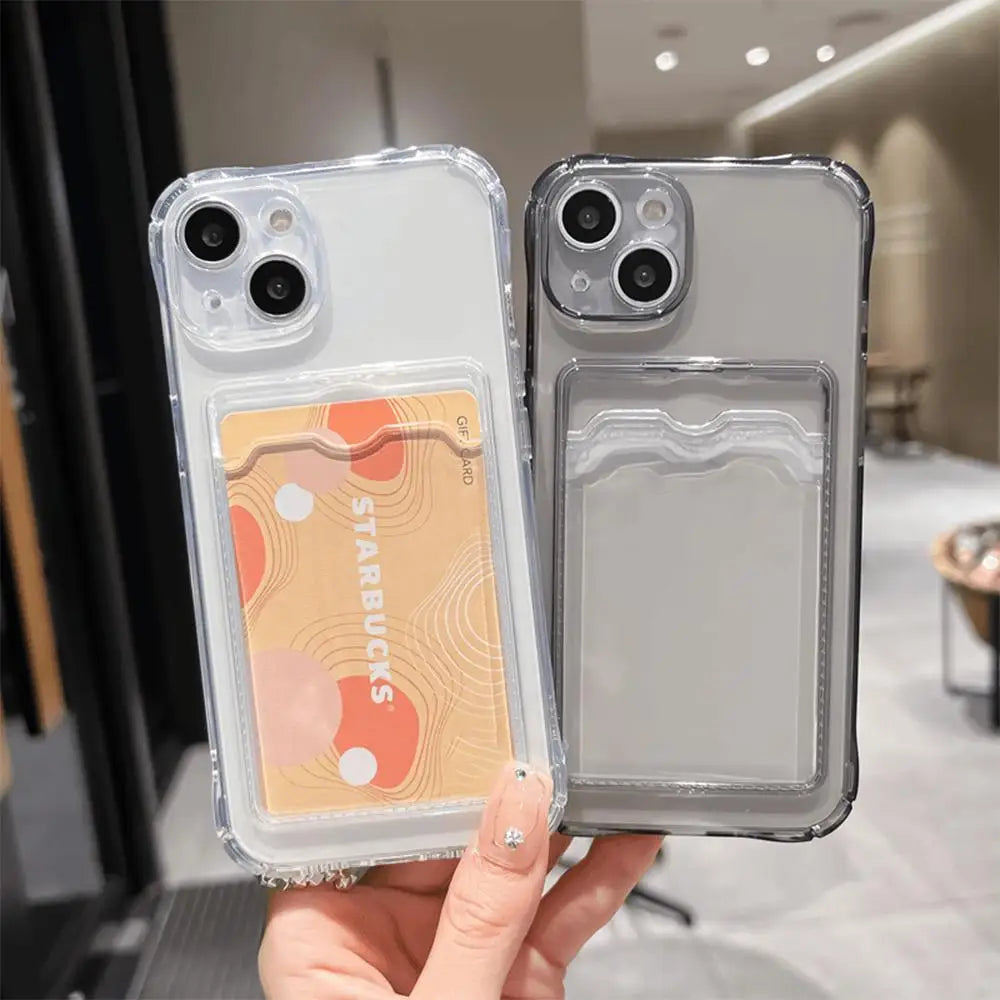 Clear Card Holder Case — iPhone 11–17 Series