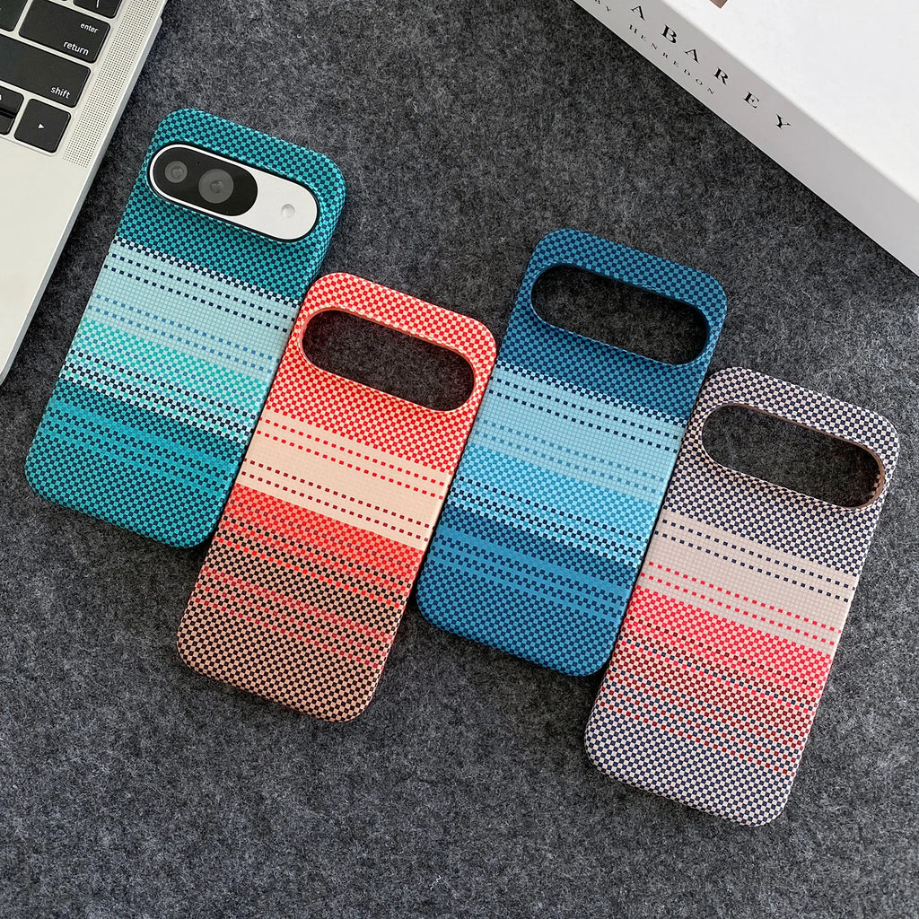 Carbon Fiber Kevlar Texture Case for Google Pixel — Hard PC Bumper Cover
