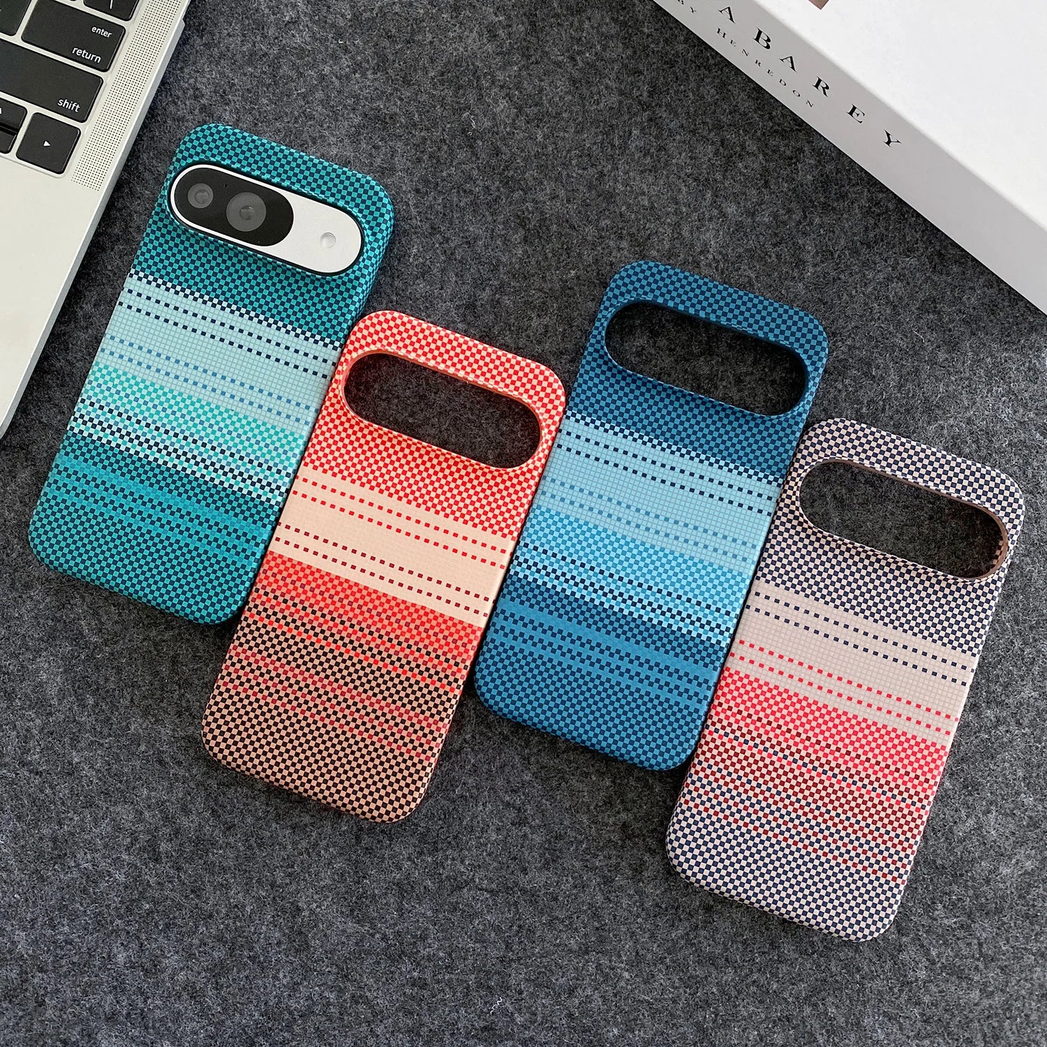 Carbon Fiber Kevlar Texture Case for Google Pixel — Hard PC Bumper Cover