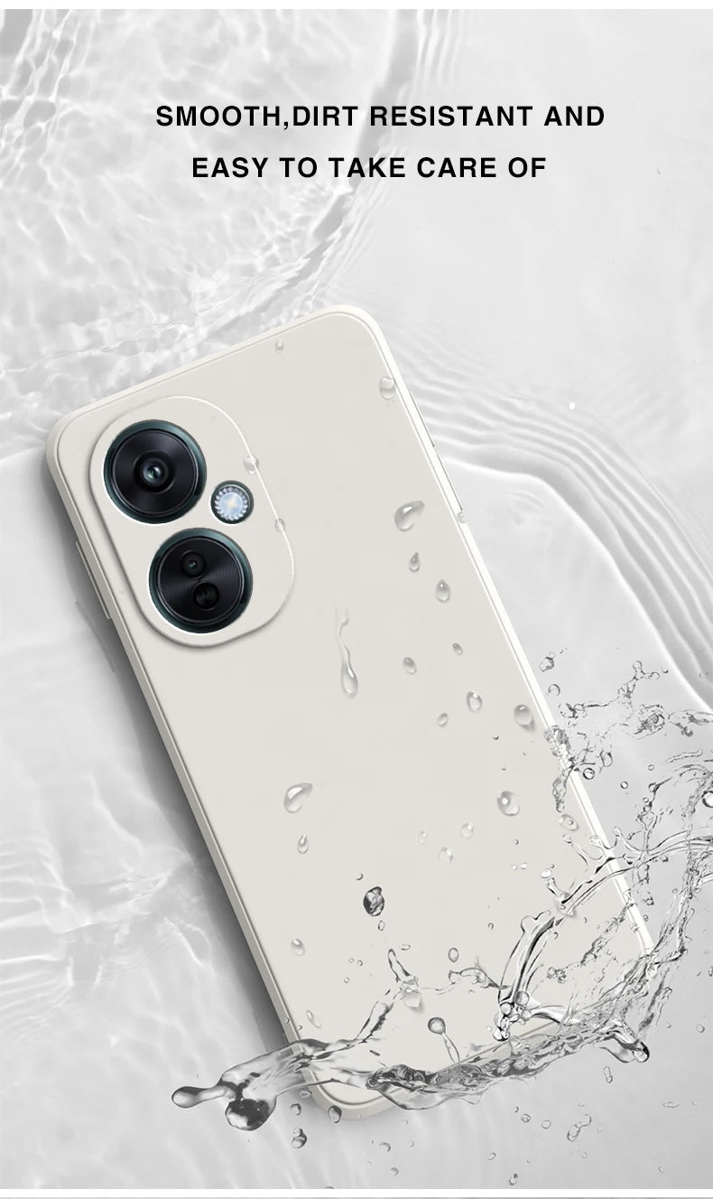 Square-Edge Liquid Silicone Case for OnePlus Nord CE 3 / CE 3 Lite / N30 & OPPO K11x – Full Coverage Shockproof Cover