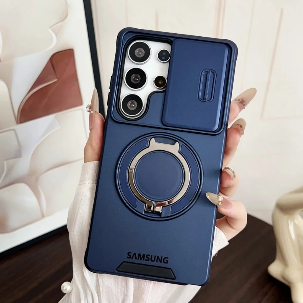 Military Armor Magnetic Stand Case — Samsung Galaxy S & A Series