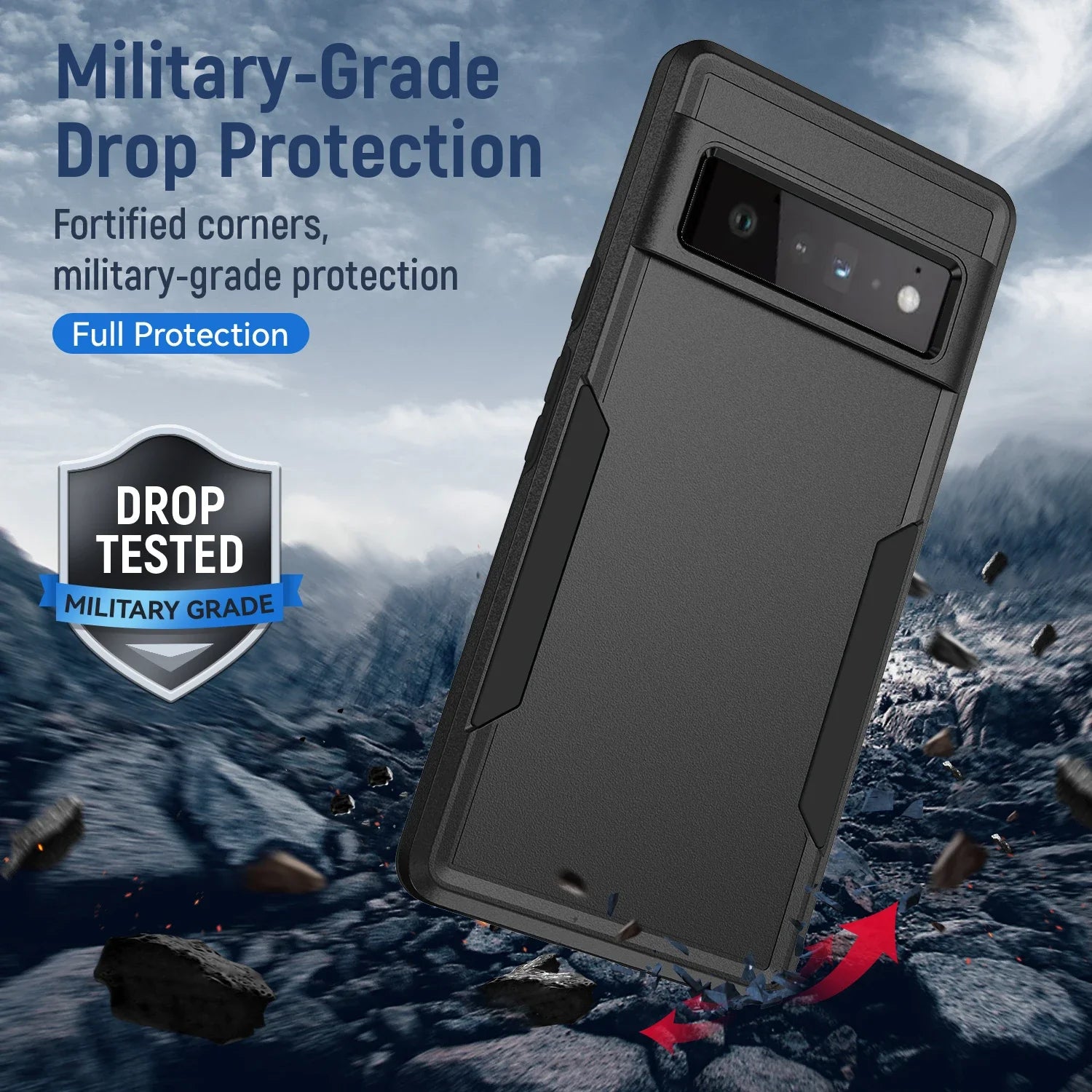 Heavy Duty Rugged Armor Case for Google Pixel 8 / 7 / 6 Series