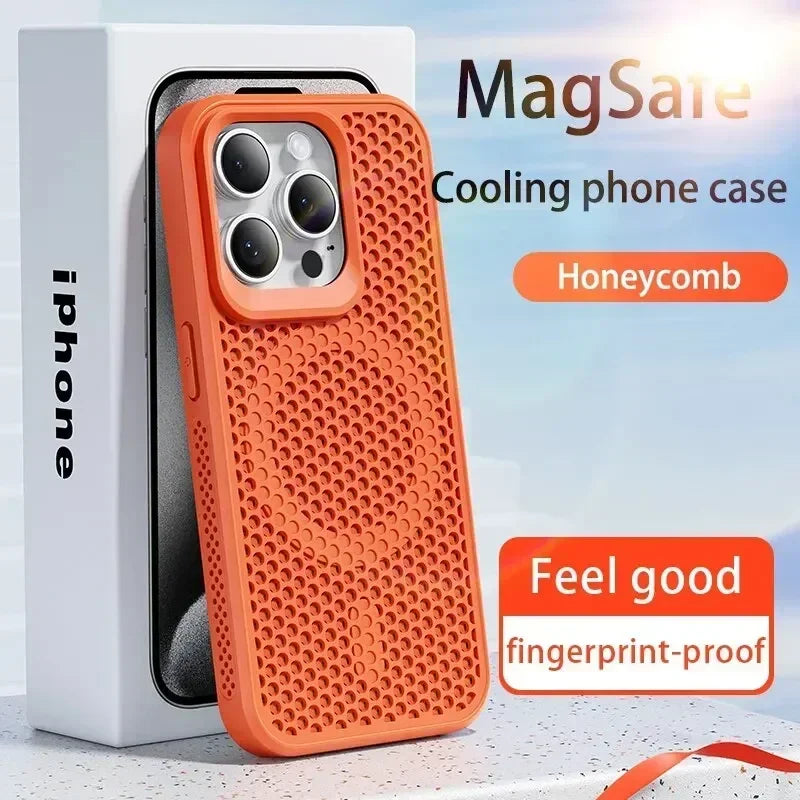 Cooling Heat Dissipation Phone Case for iPhone 17 / 16 / 15 / 14 / 13 / 12 / 11 Series | MagSafe Compatible