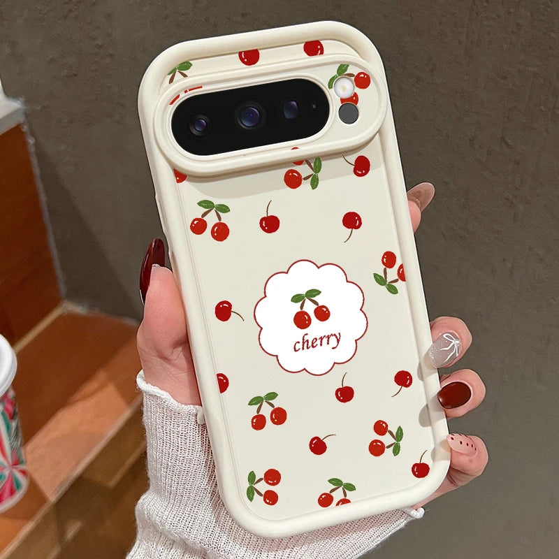 Cherry Print Soft TPU Case for Google Pixel — Shockproof Silicone Cover