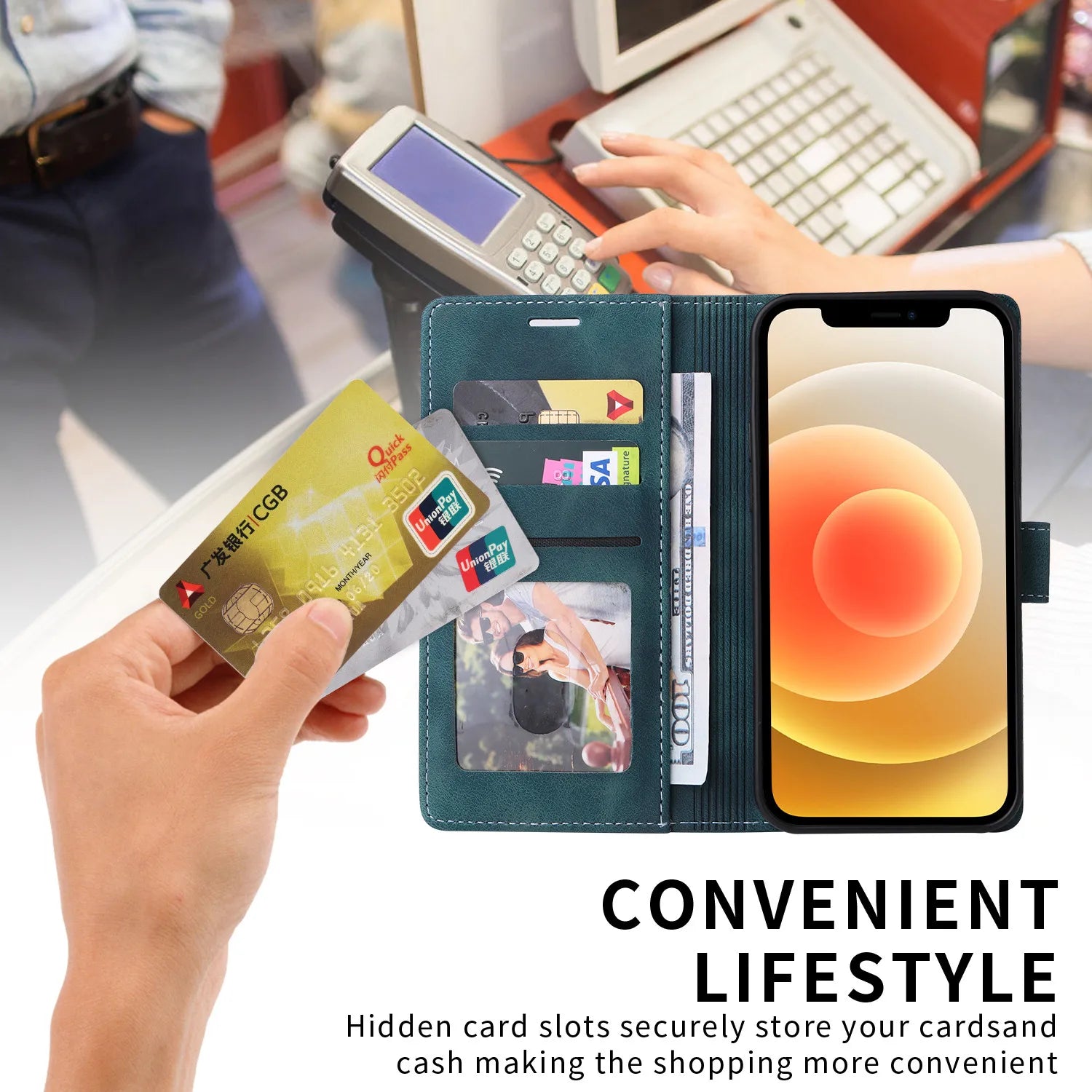 Samsung Galaxy PU Leather Flip Wallet Case