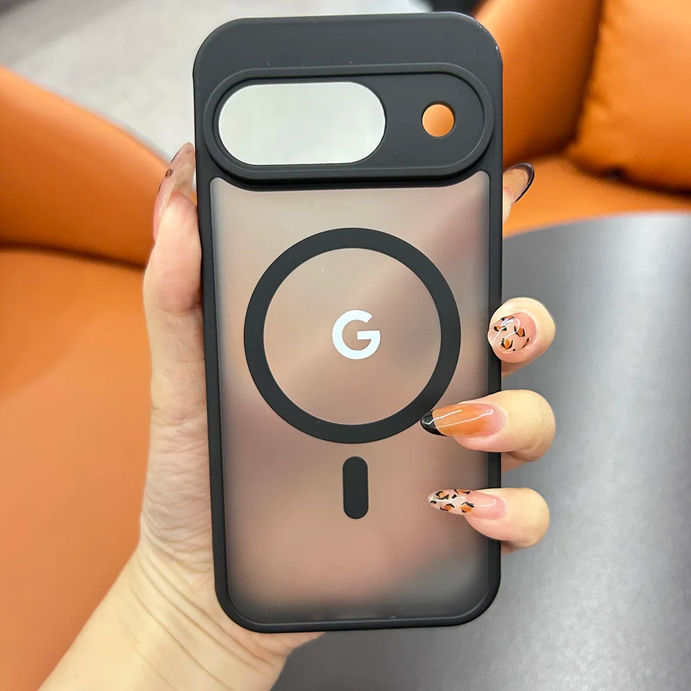 Matte Clear MagSafe Case for Google Pixel — Translucent Frosted Shockproof Cover